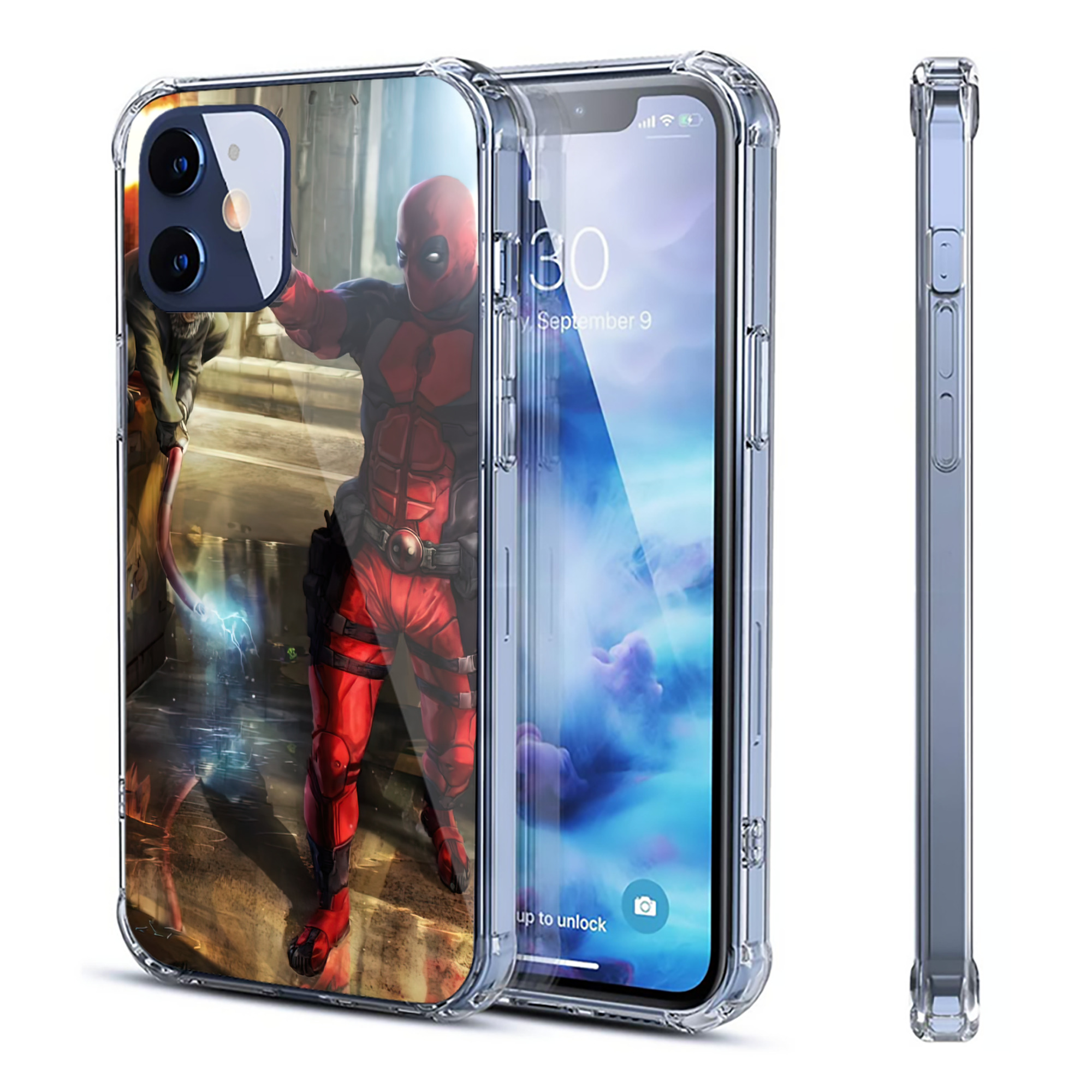 （画像用） Deadpool デッドプール 【iPhone 12シリーズ対応】透明スマホケース（クリアソフトケース）
